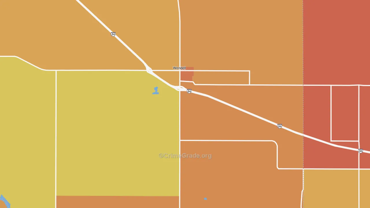 Wendell, ID Map of Theft Rates