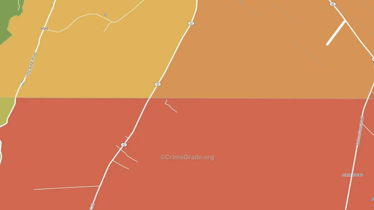 Wenona, NC Map of Theft Rates