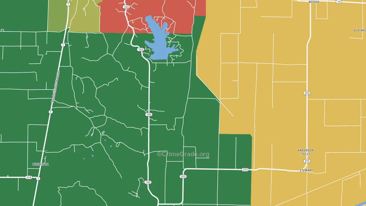 Weona Junction, AR Map of Theft Rates