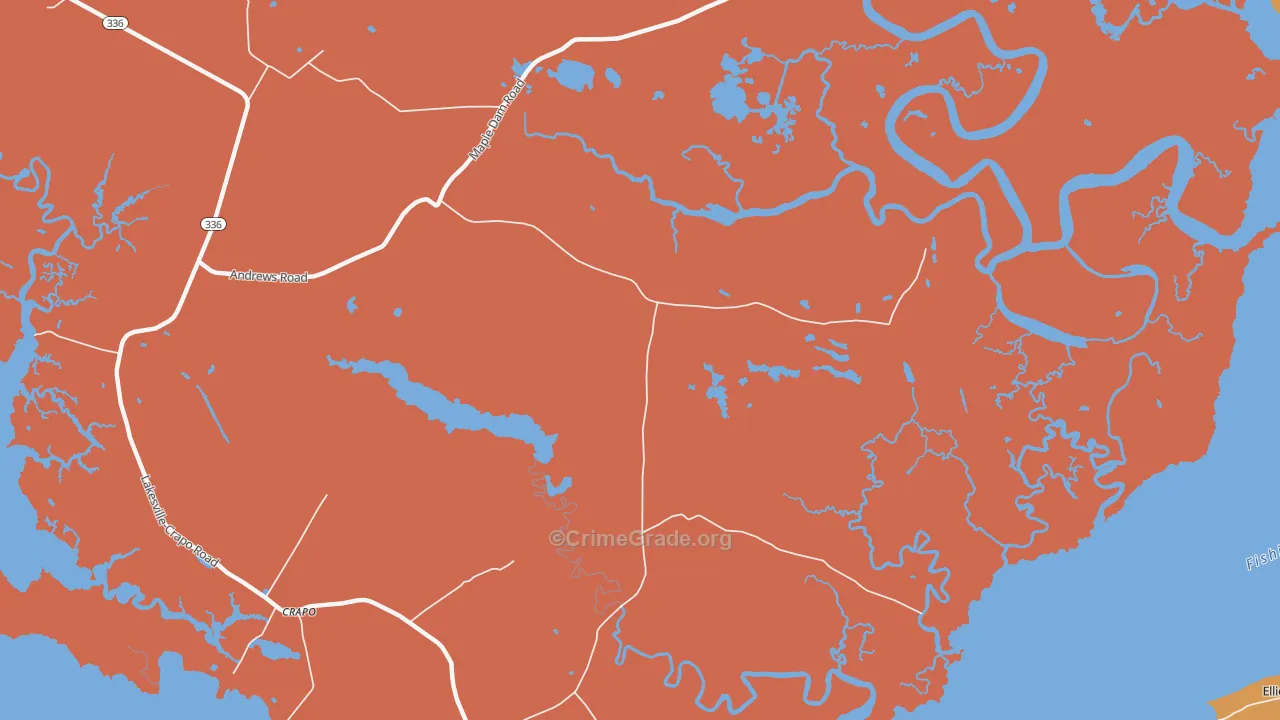 Wesley, MD Map of Theft Rates