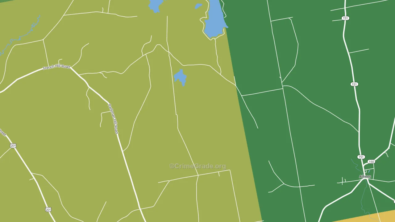 West Athens, ME Map of Theft Rates