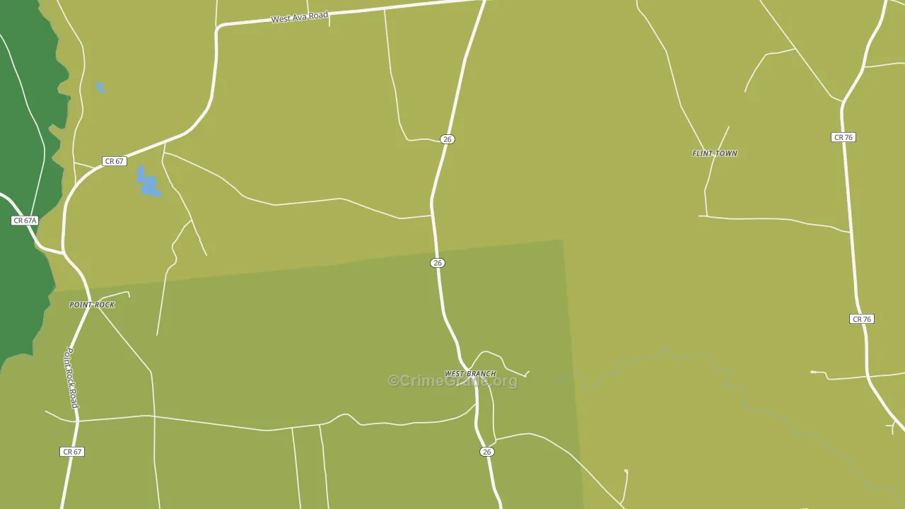 West Branch, NY Map of Theft Rates