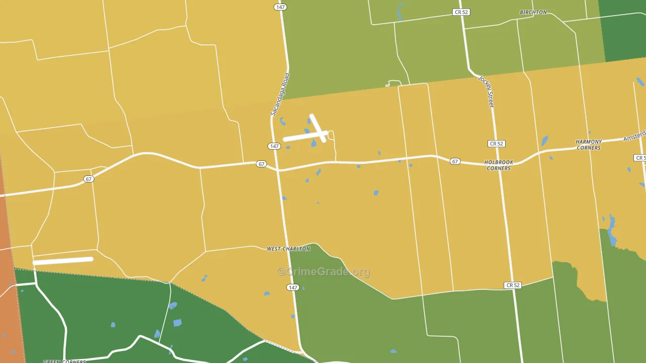 West Charlton, NY Map of Theft Rates