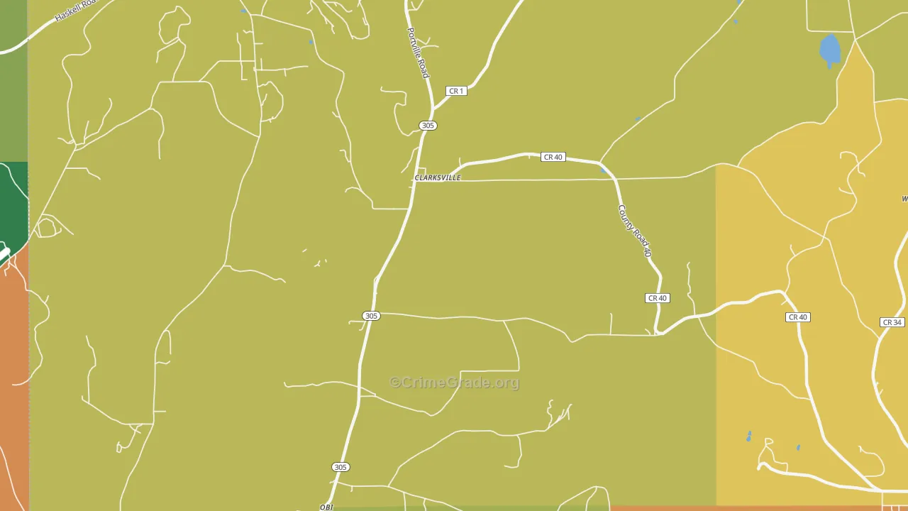 West Clarksville, NY Map of Theft Rates