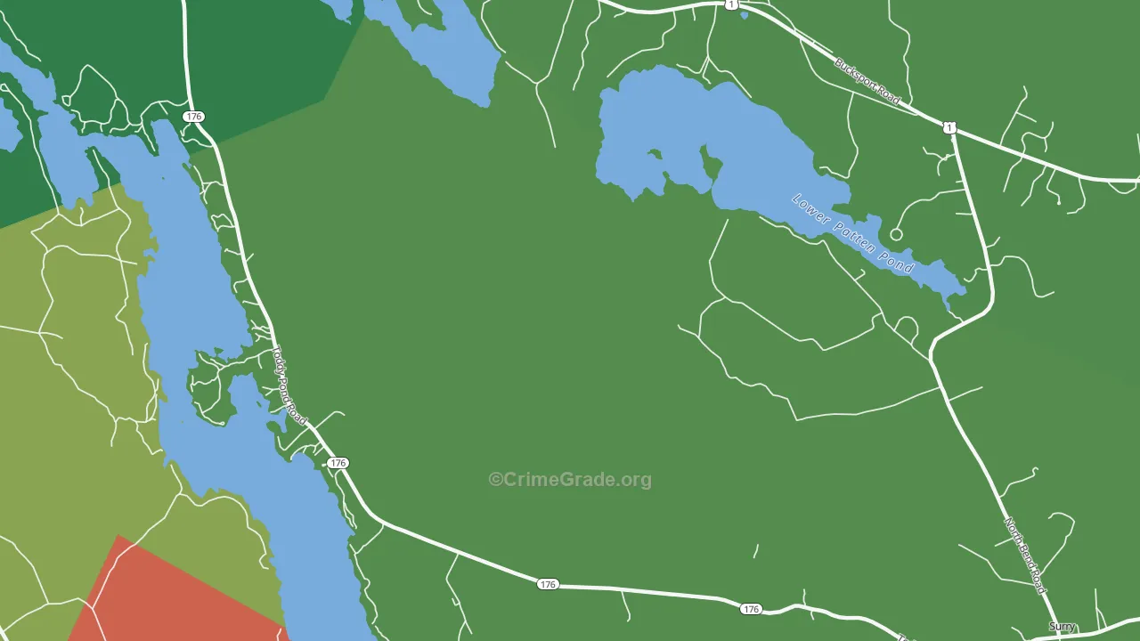 West Ellsworth, ME Map of Theft Rates