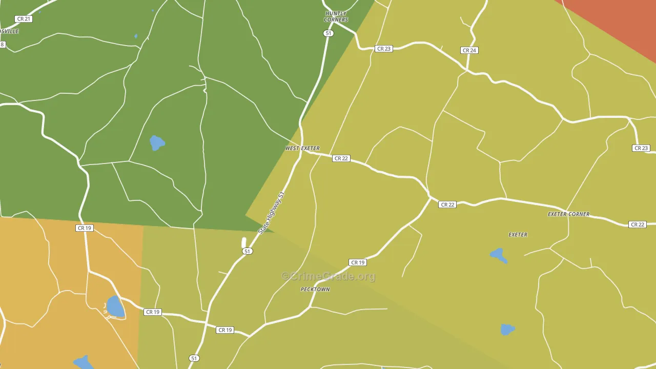 West Exeter, NY Map of Theft Rates
