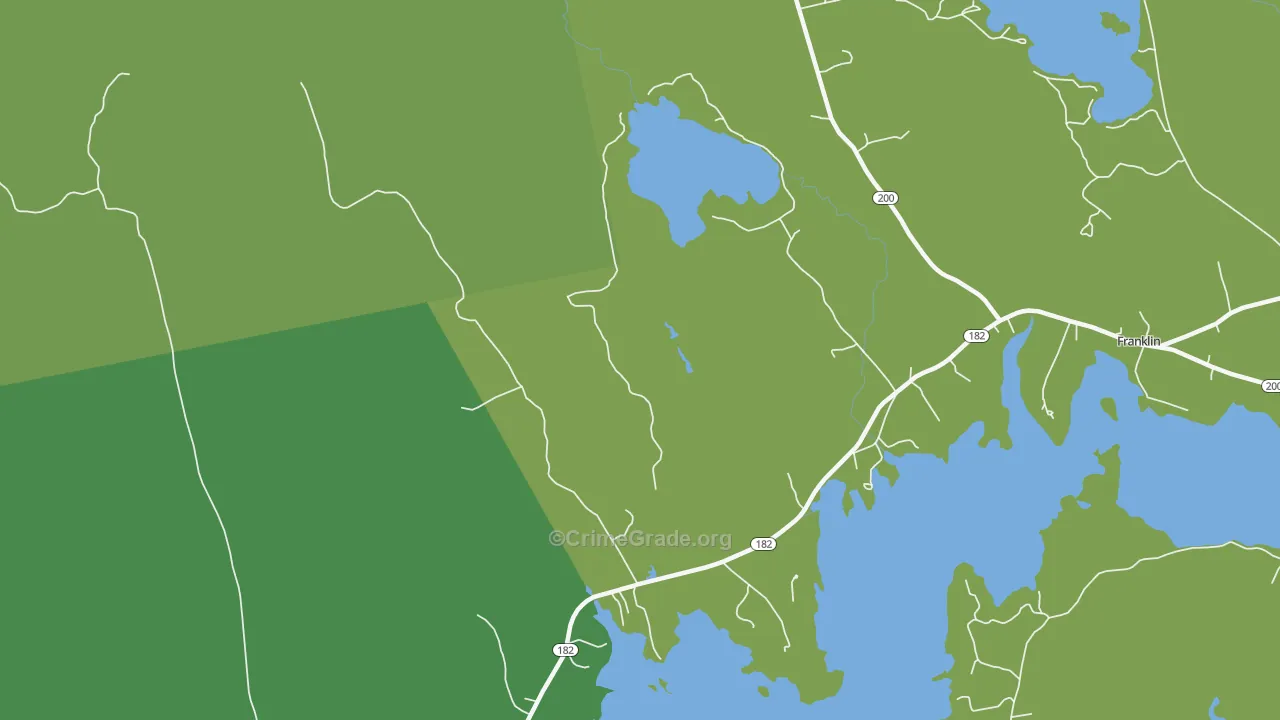 West Franklin, ME Map of Theft Rates