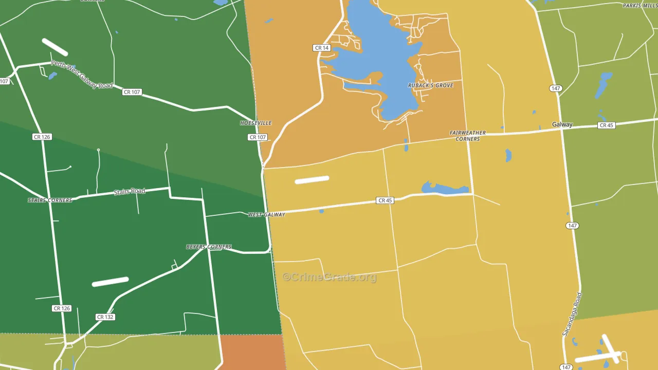 West Galway, NY Map of Theft Rates