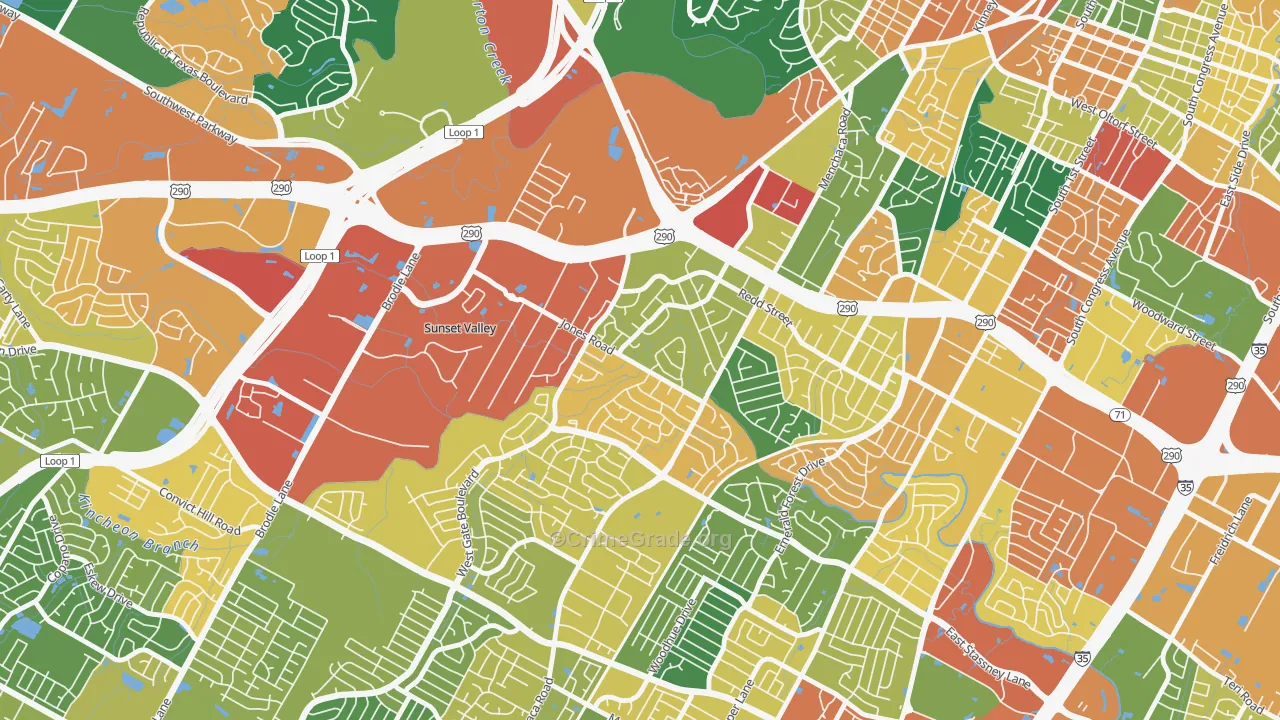 West Gate, Austin, TX Map of Theft Rates