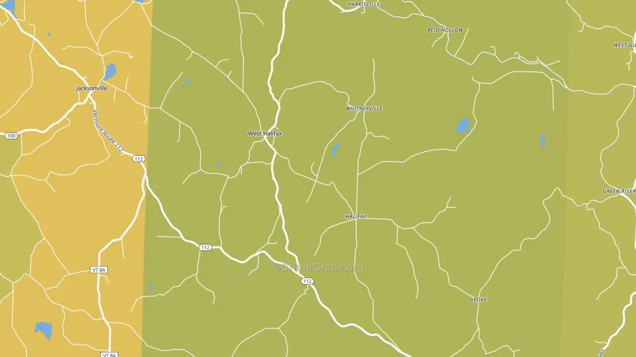 West Halifax, VT Map of Theft Rates