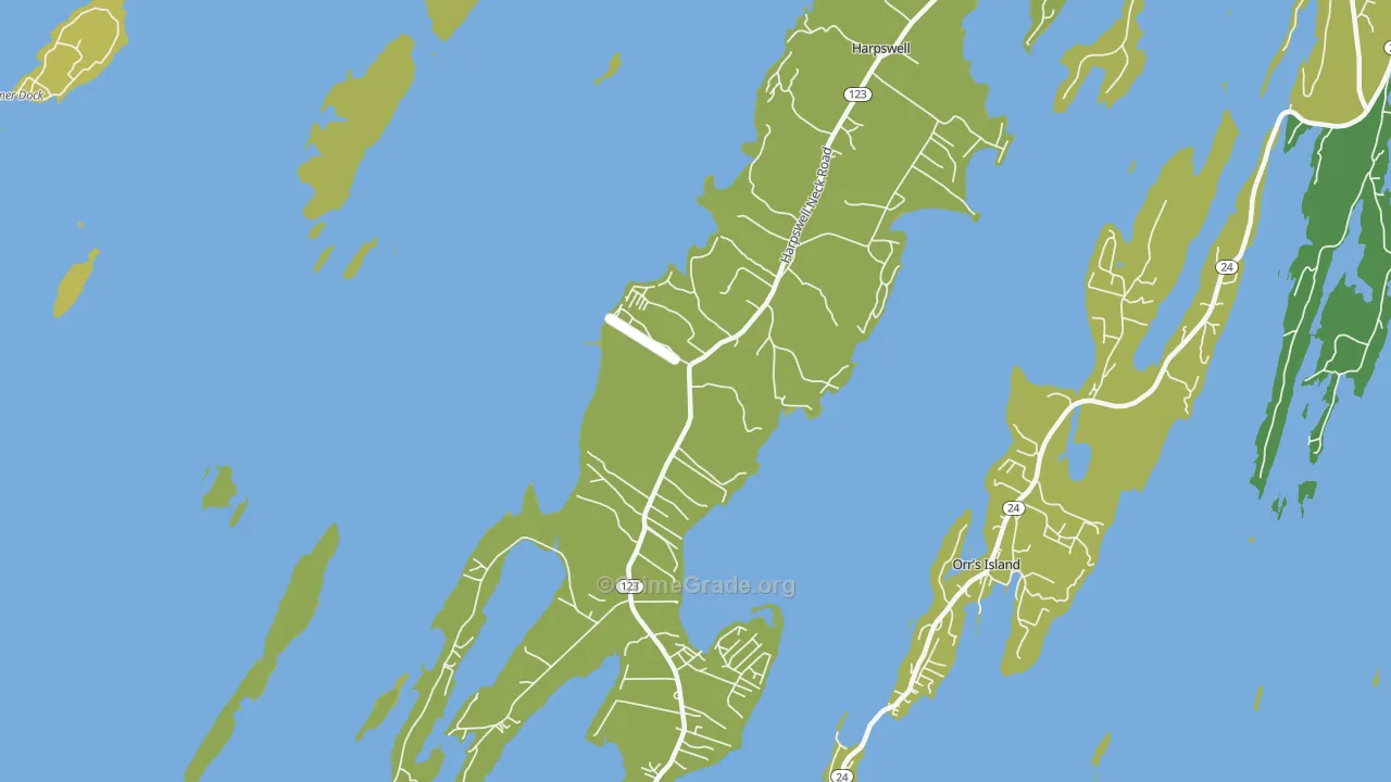 West Harpswell, ME Map of Theft Rates