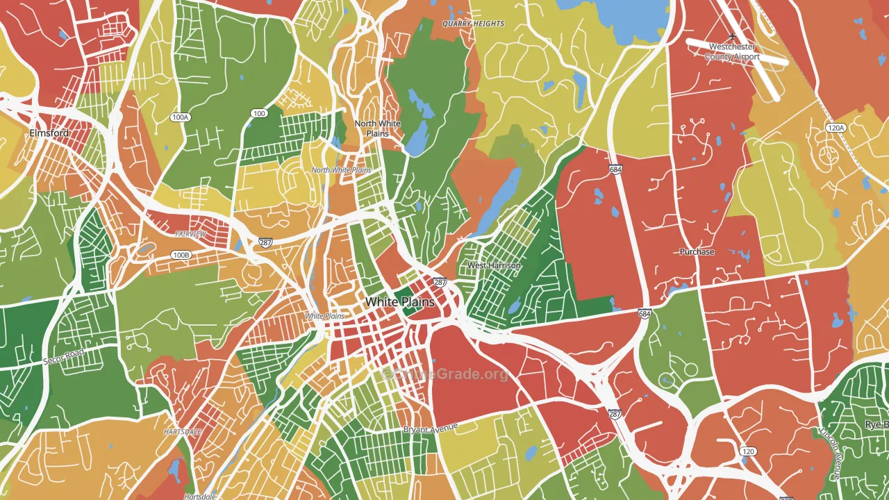 West Harrison, NY Map of Theft Rates