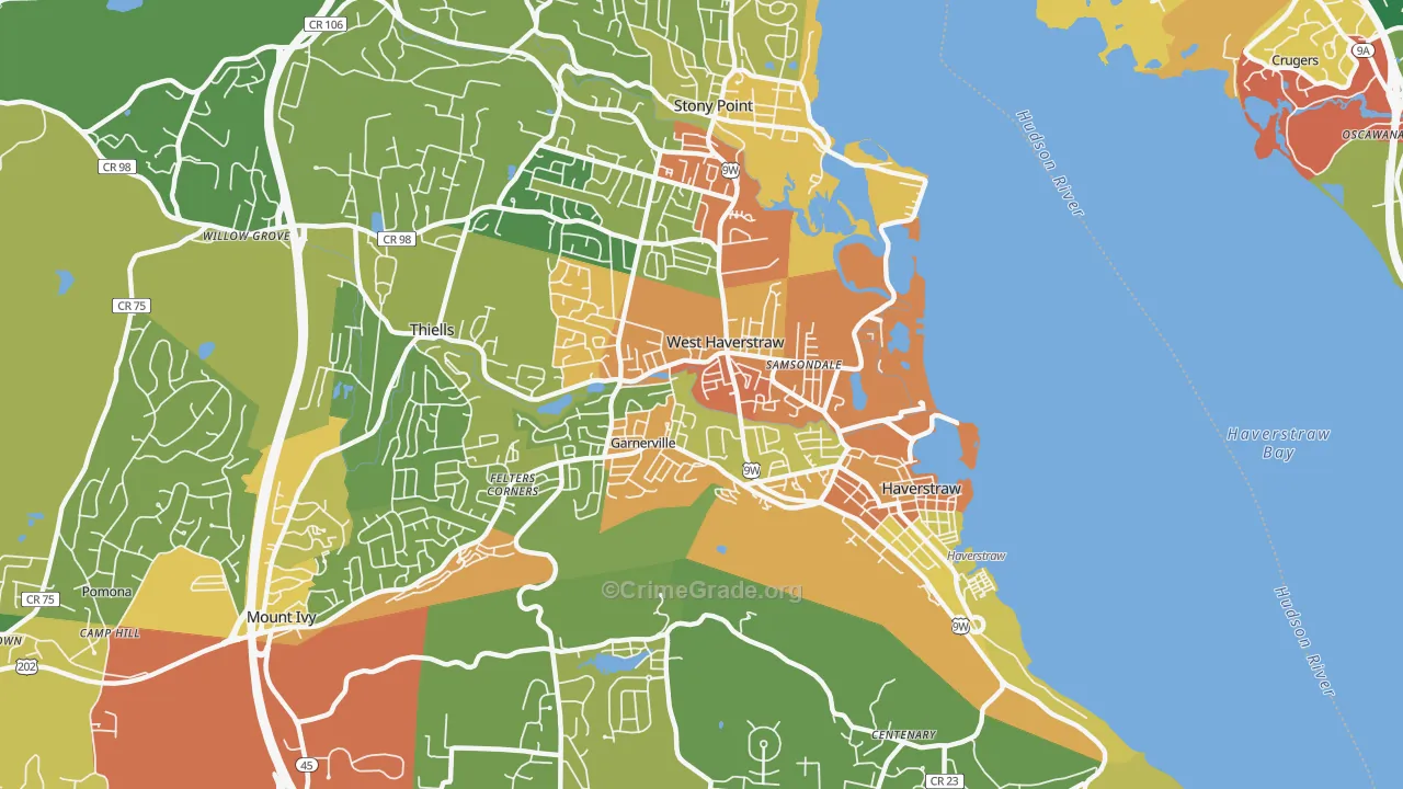 West Haverstraw, NY Map of Theft Rates