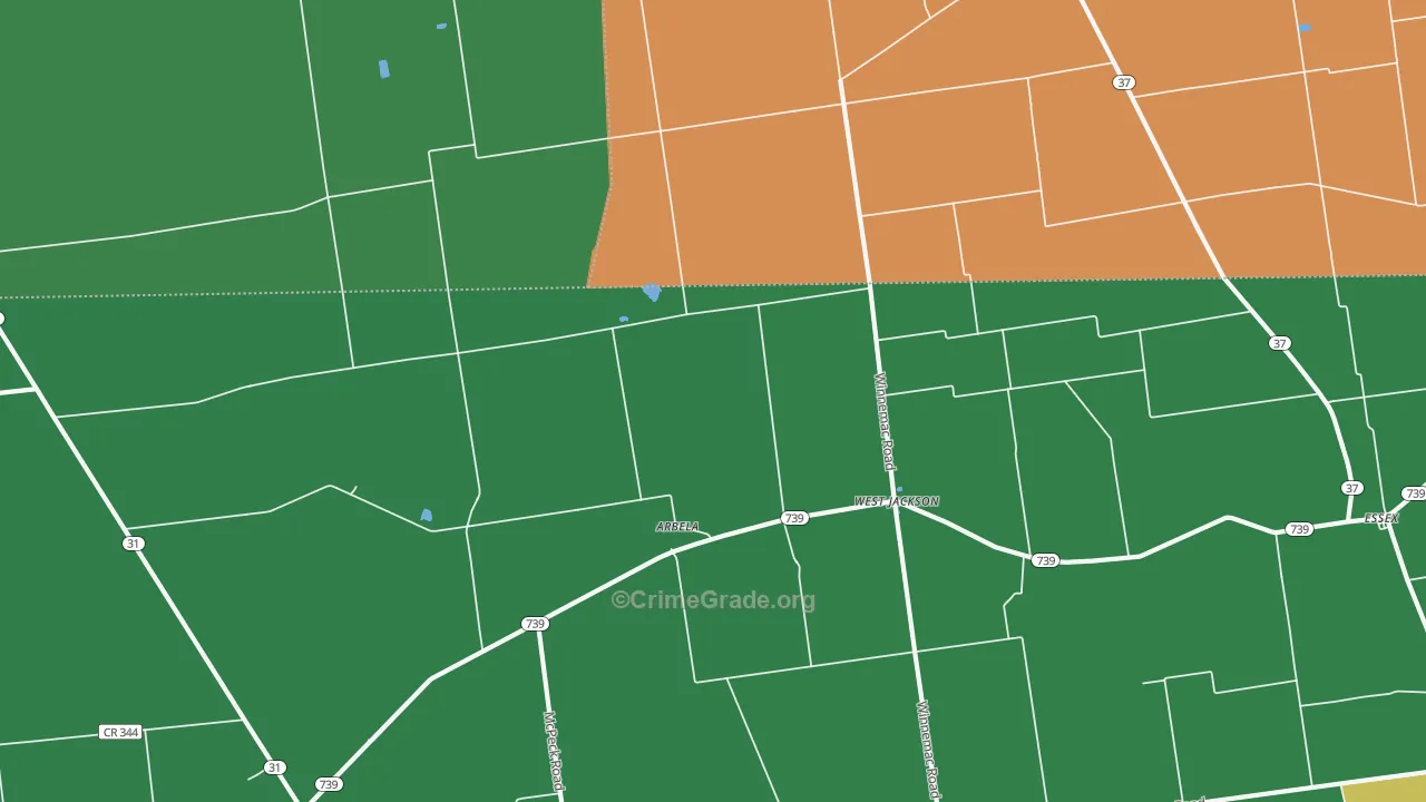 West Jackson, OH Map of Theft Rates