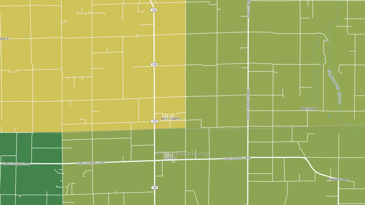 West Liberty, IL Map of Theft Rates