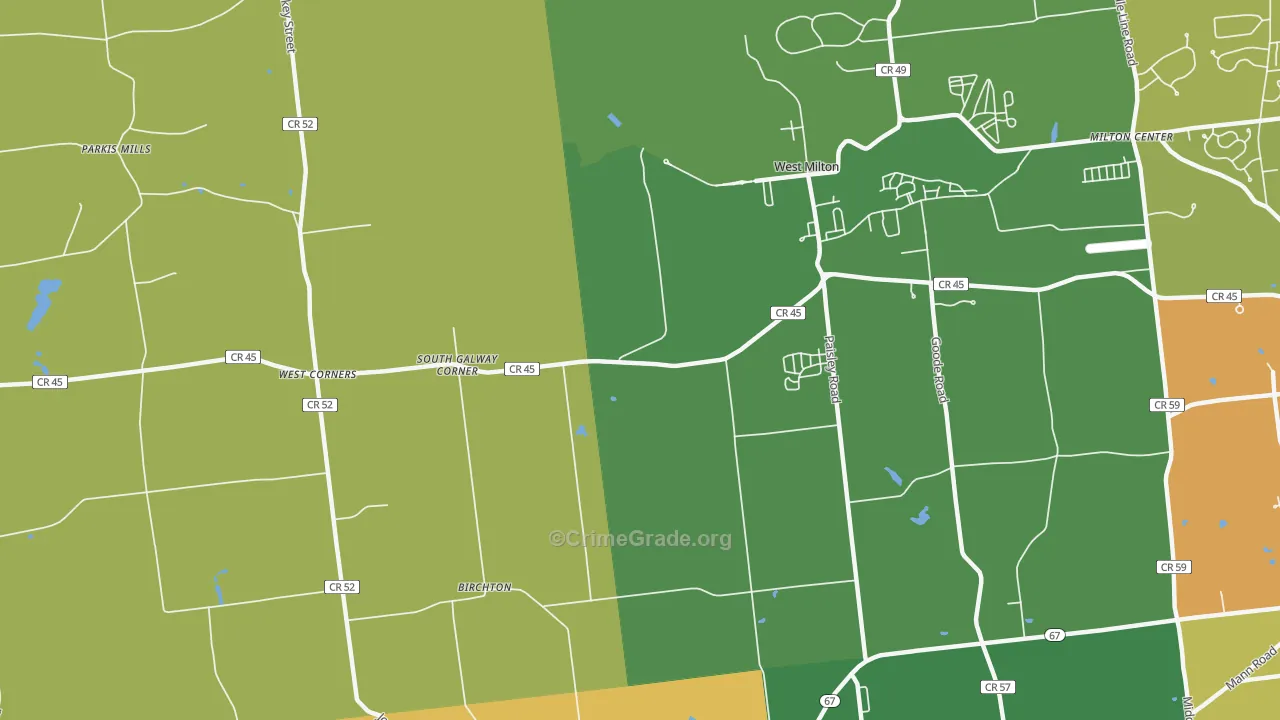 West Milton, NY Map of Theft Rates