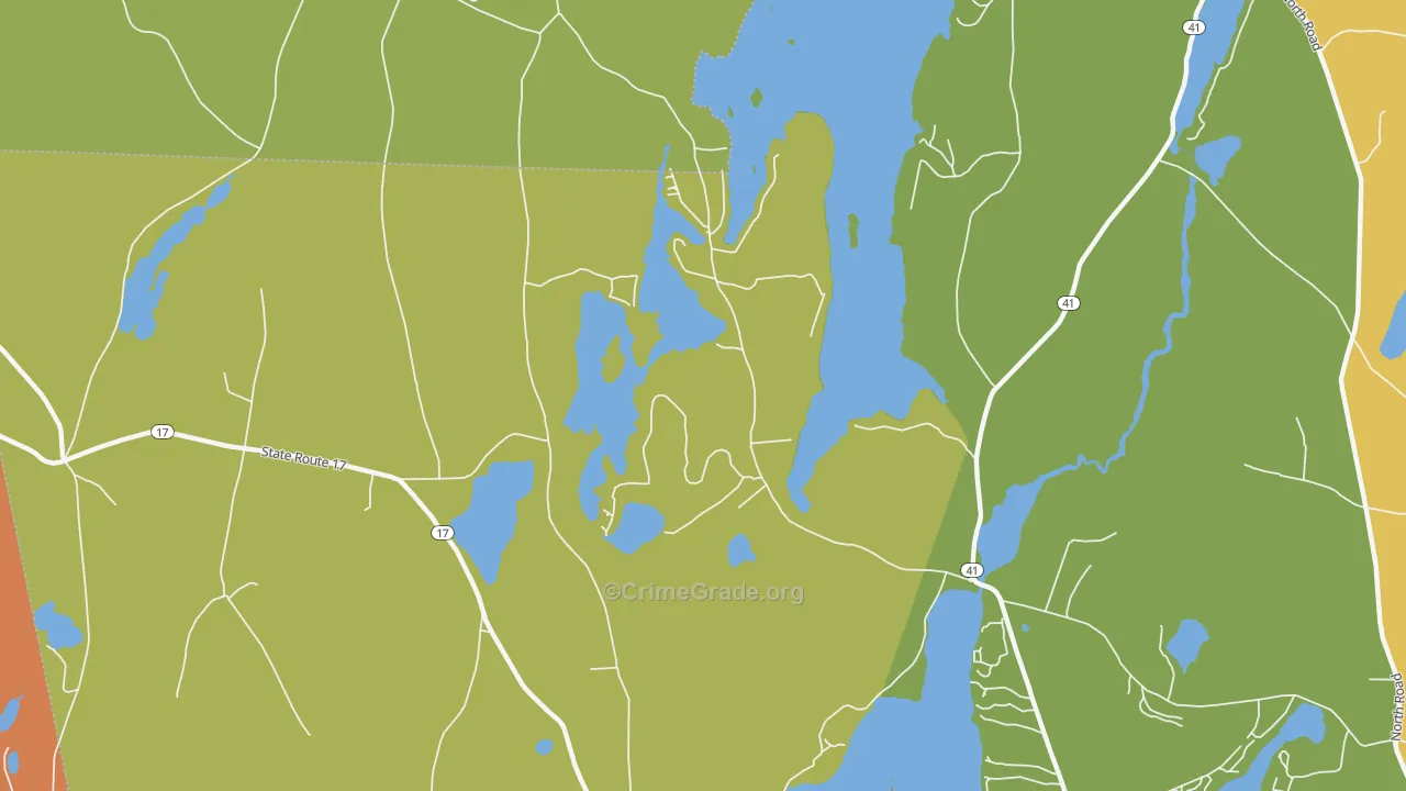 West Mount Vernon, ME Map of Theft Rates