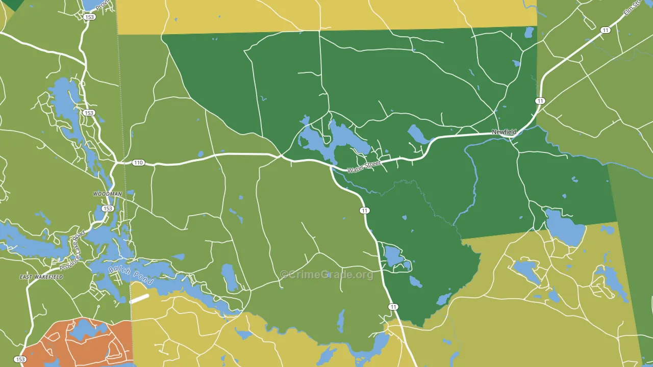 West Newfield, ME Map of Theft Rates