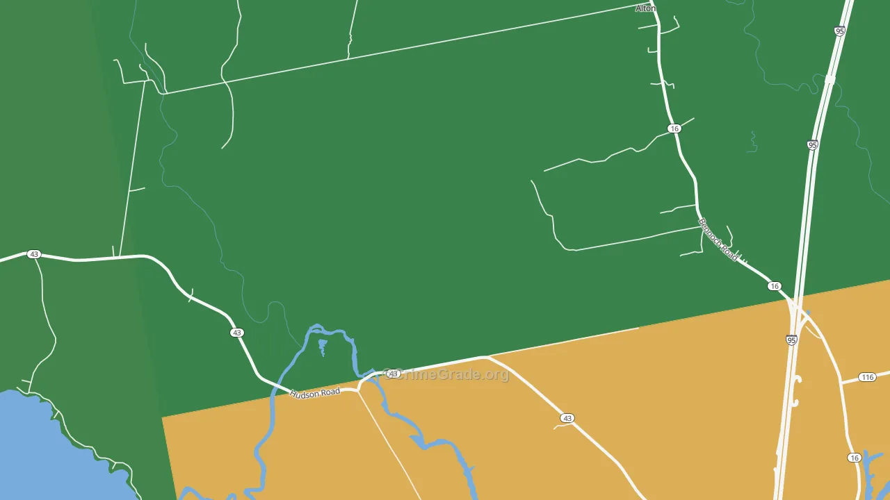 West Old Town, ME Map of Theft Rates