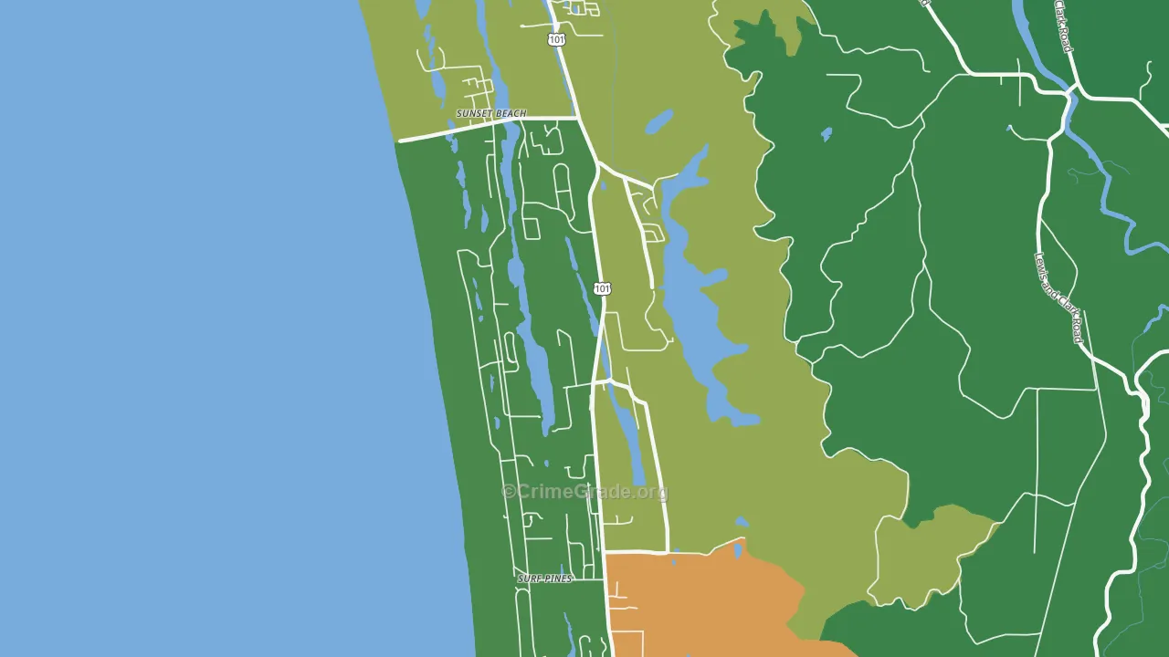 West, OR Map of Theft Rates