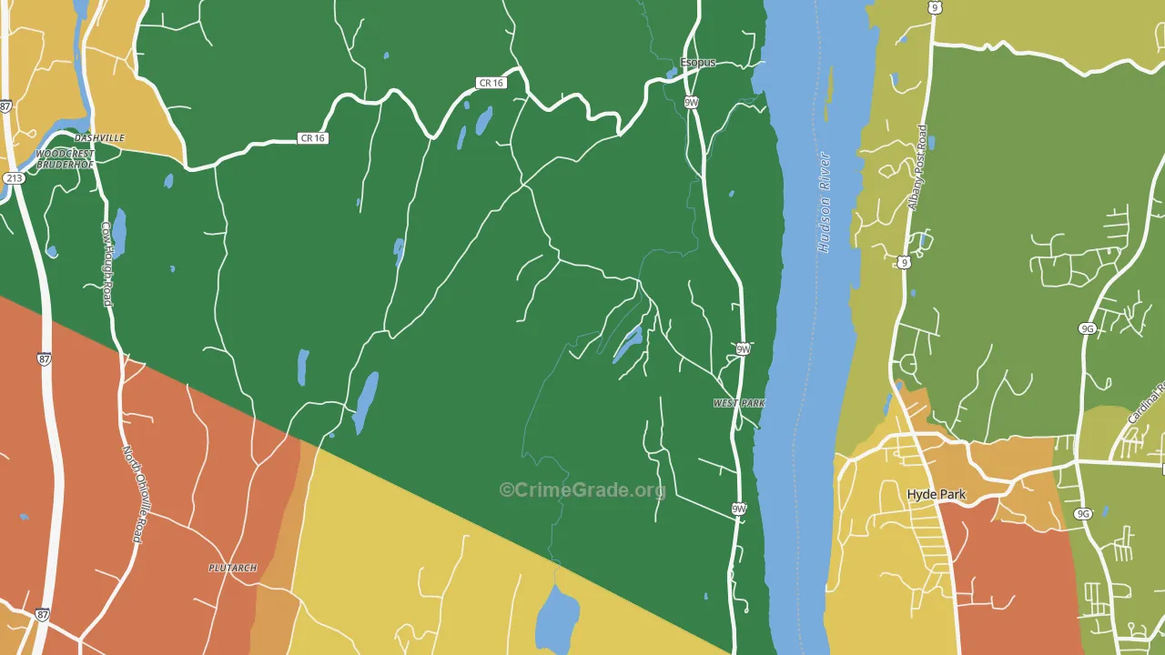 West Park, NY Map of Theft Rates