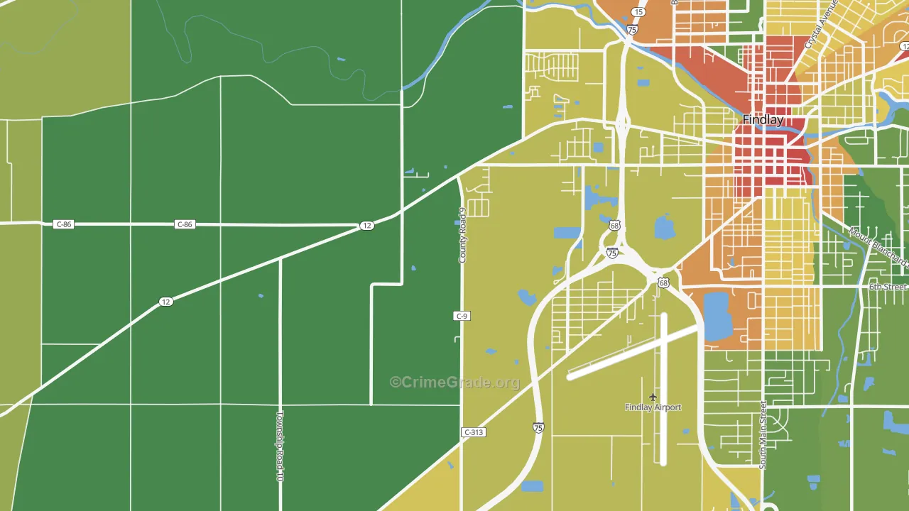 West Park, OH Map of Theft Rates