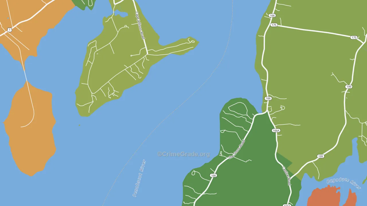 West Penobscot, ME Map of Theft Rates
