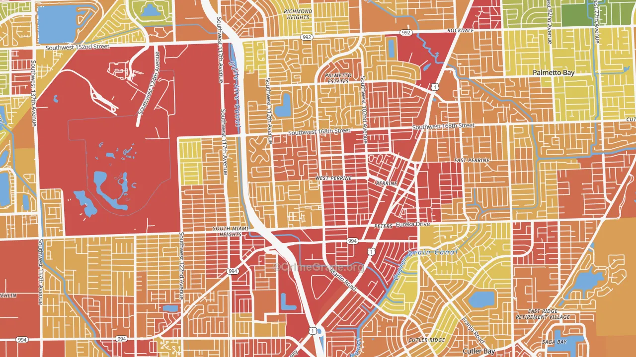West Perrine, FL Map of Theft Rates