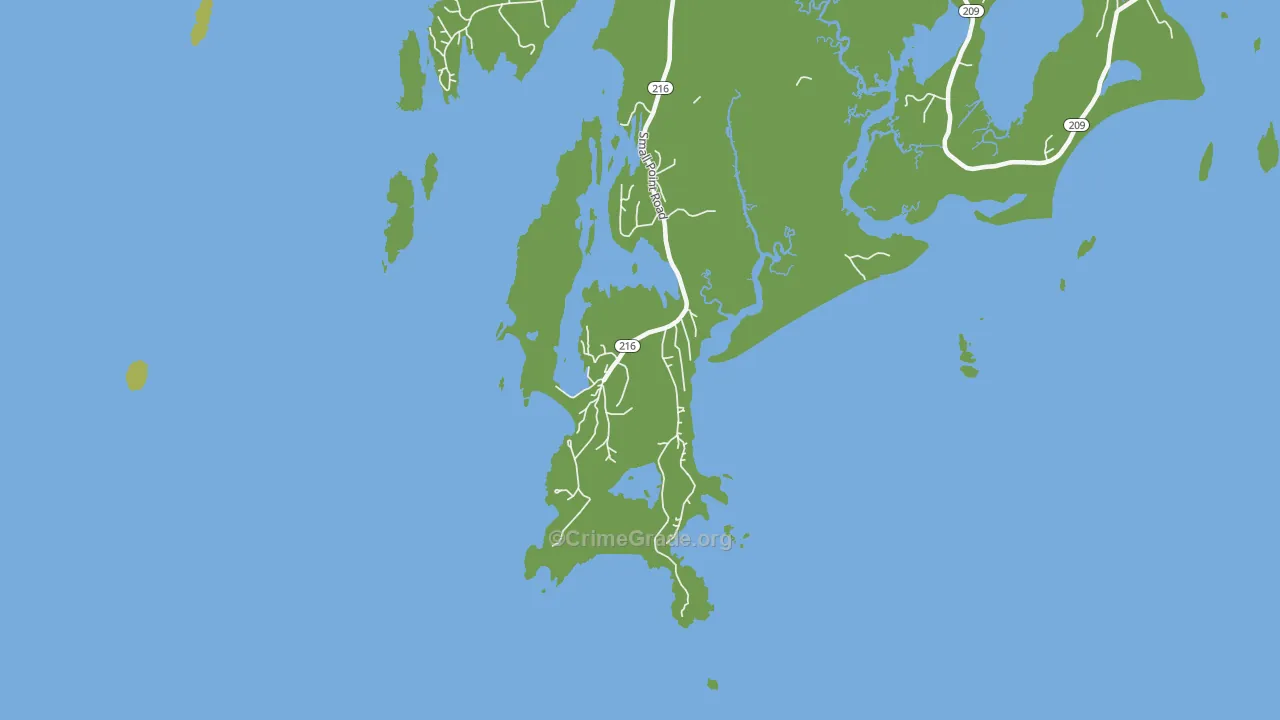 West Point, ME Map of Theft Rates
