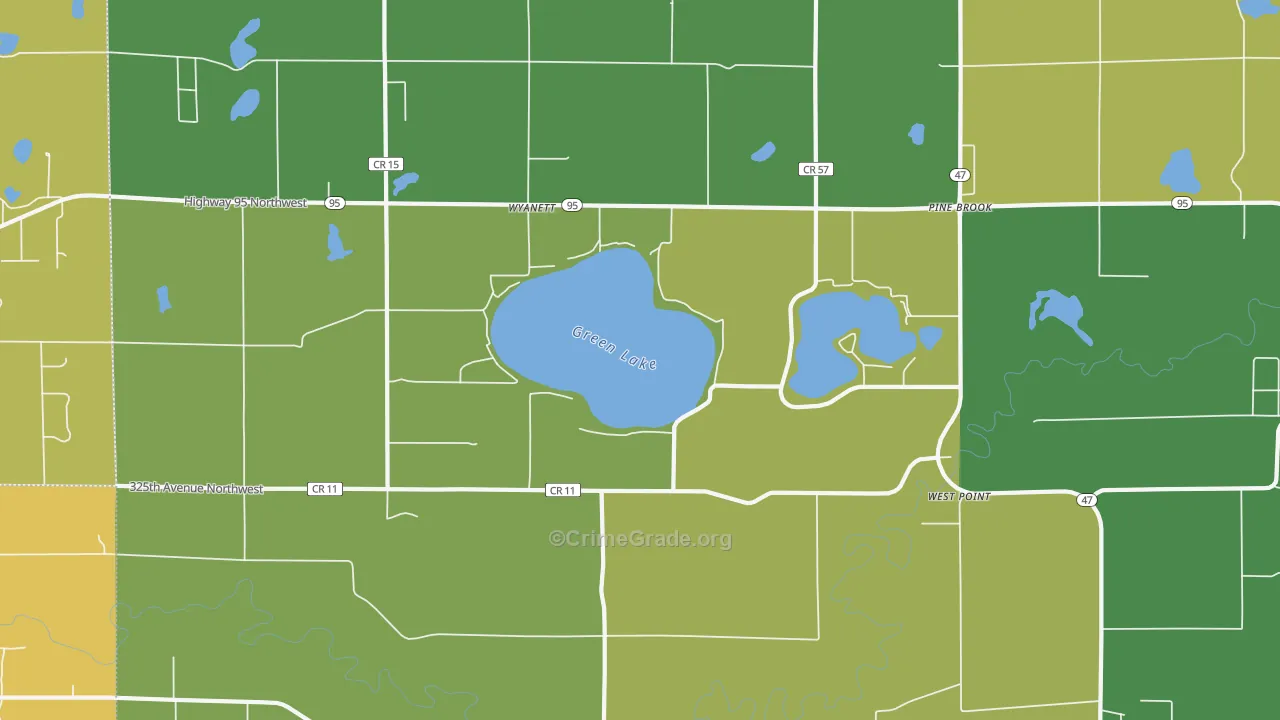 West Point, MN Map of Theft Rates
