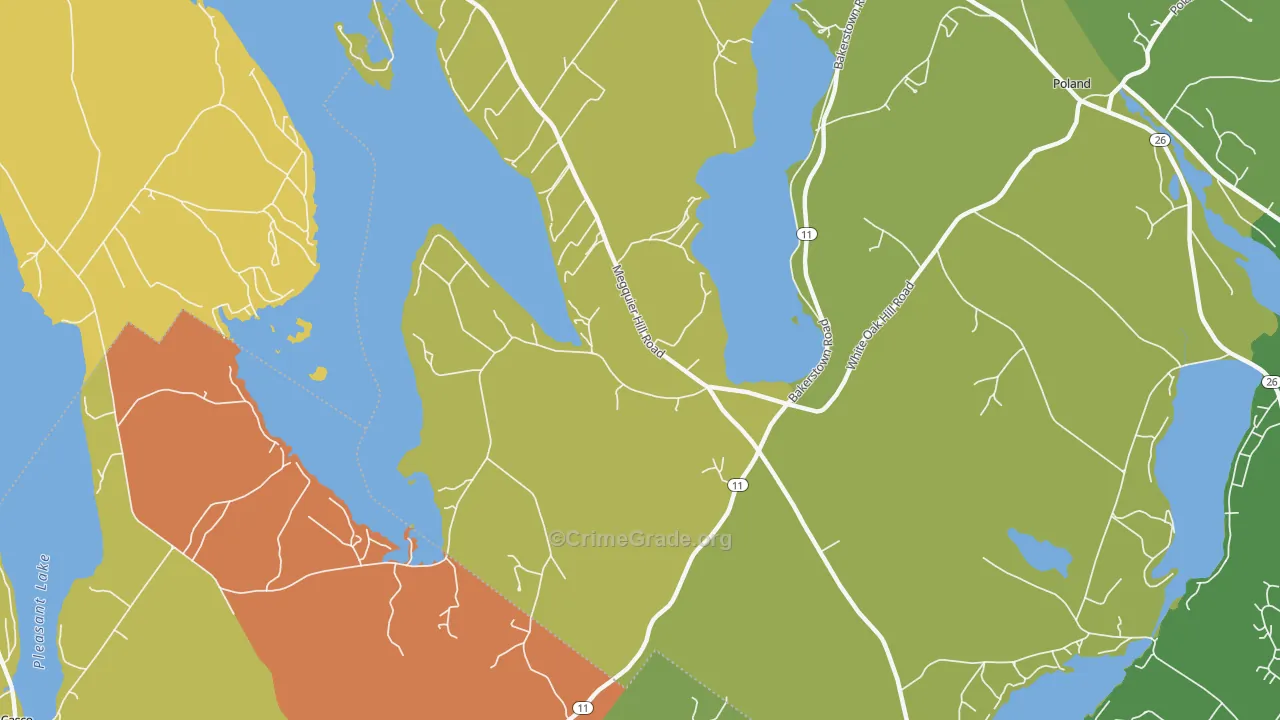 West Poland, ME Map of Theft Rates