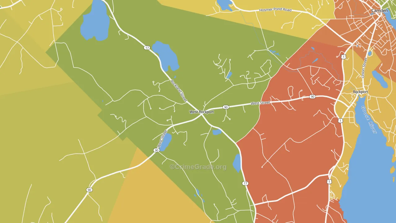 West Rockport, ME Map of Theft Rates