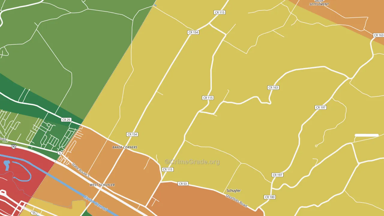 West Schuyler, NY Map of Theft Rates