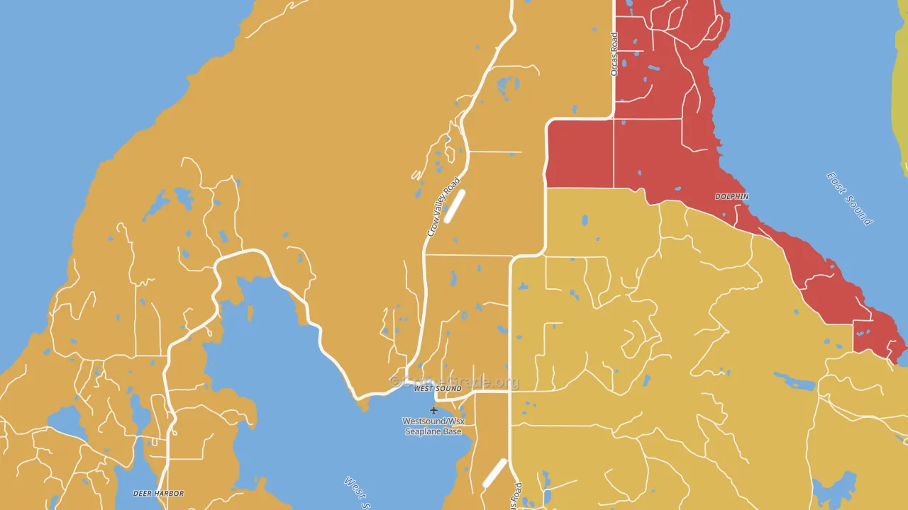 West Sound, WA Map of Theft Rates