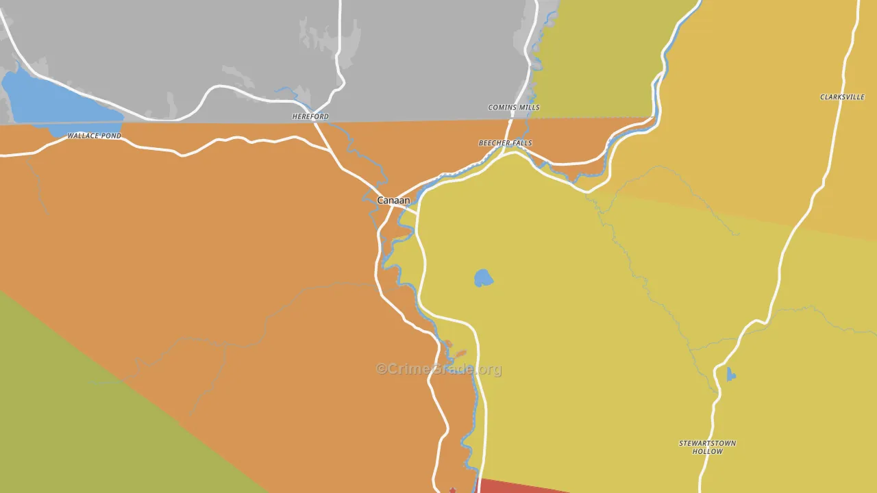 West Stewartstown, NH Map of Theft Rates