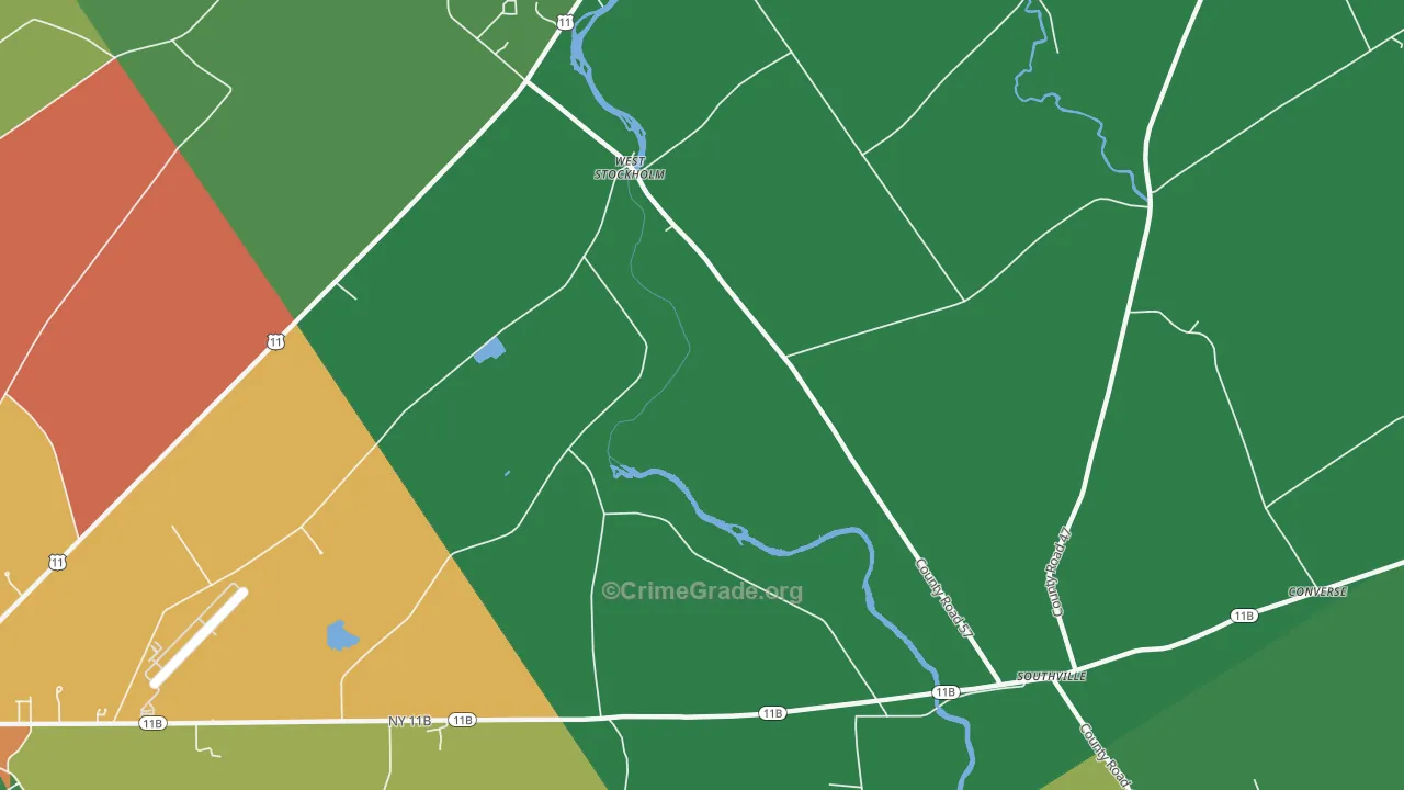West Stockholm, NY Map of Theft Rates