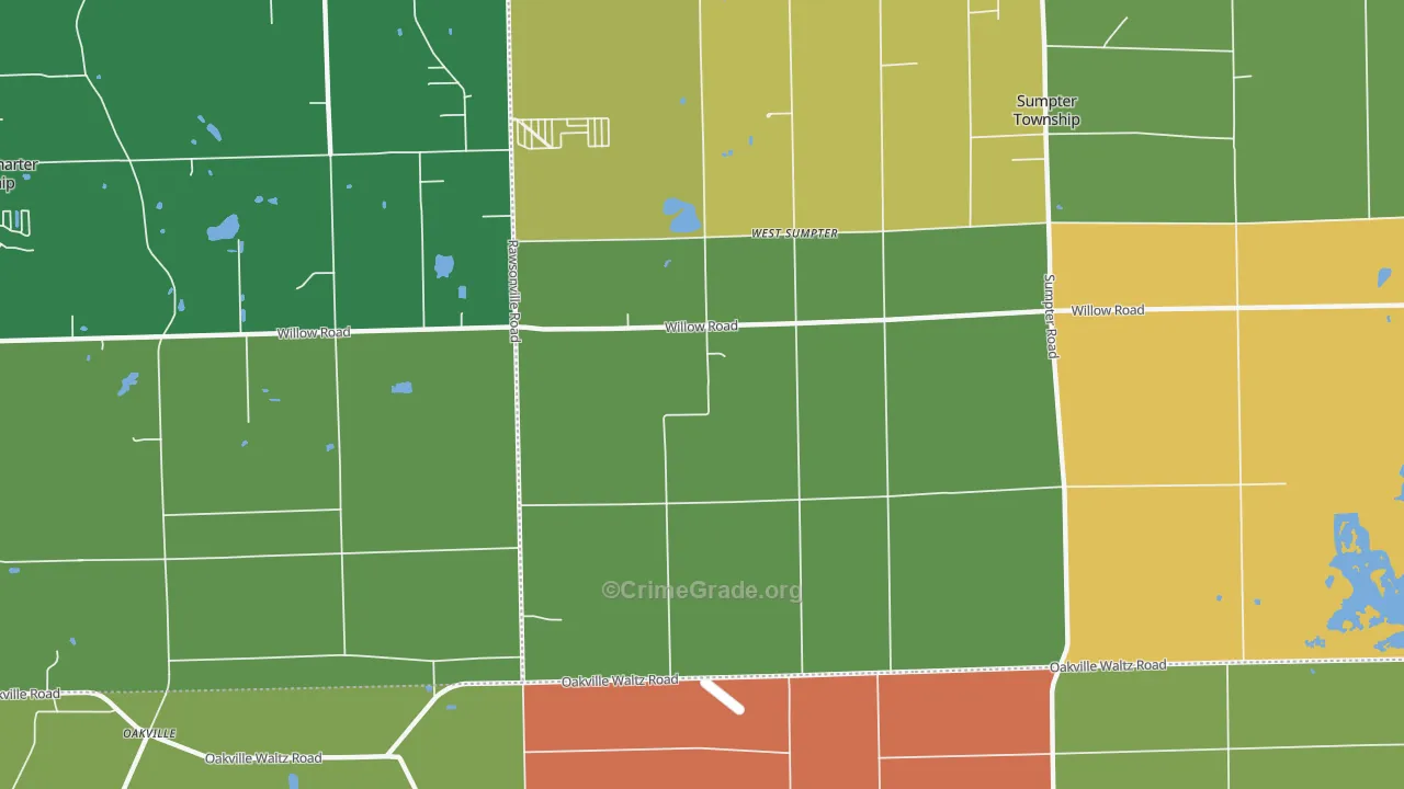 West Sumpter, MI Map of Theft Rates
