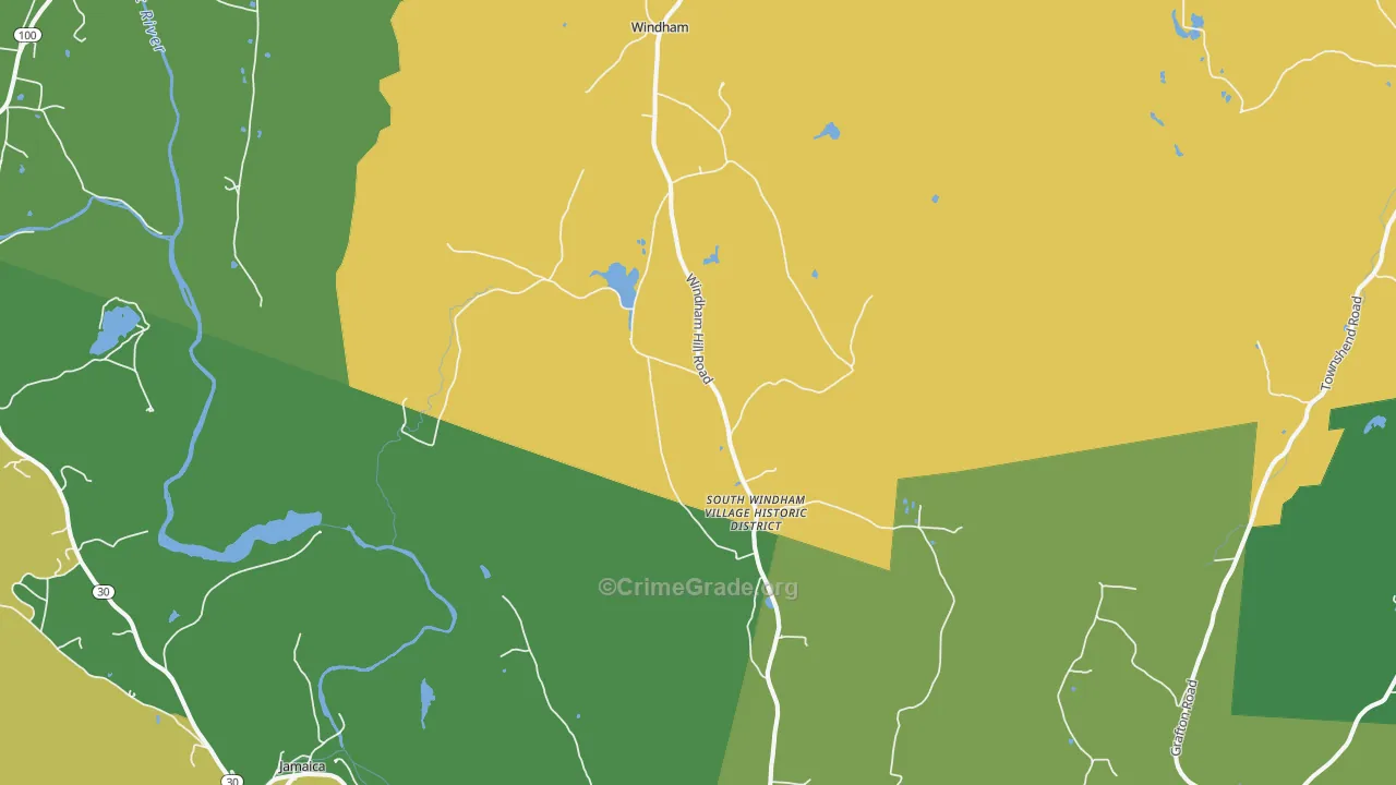 West Townshend, VT Map of Theft Rates