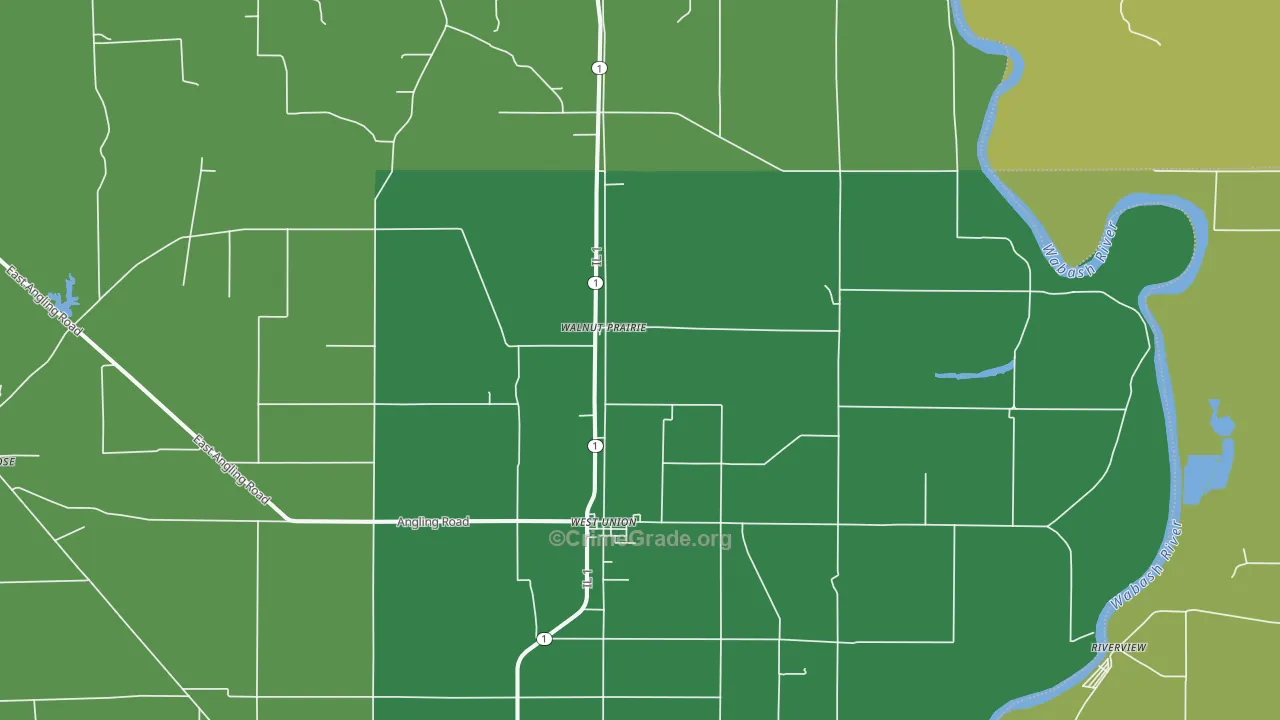 West Union, IL Map of Theft Rates
