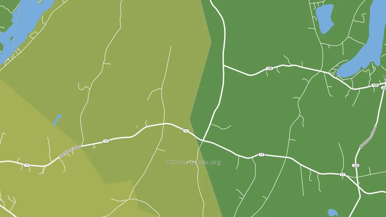 West Washington, ME Map of Theft Rates