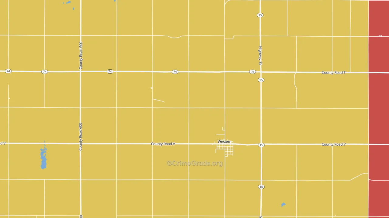 Western, NE Map of Theft Rates
