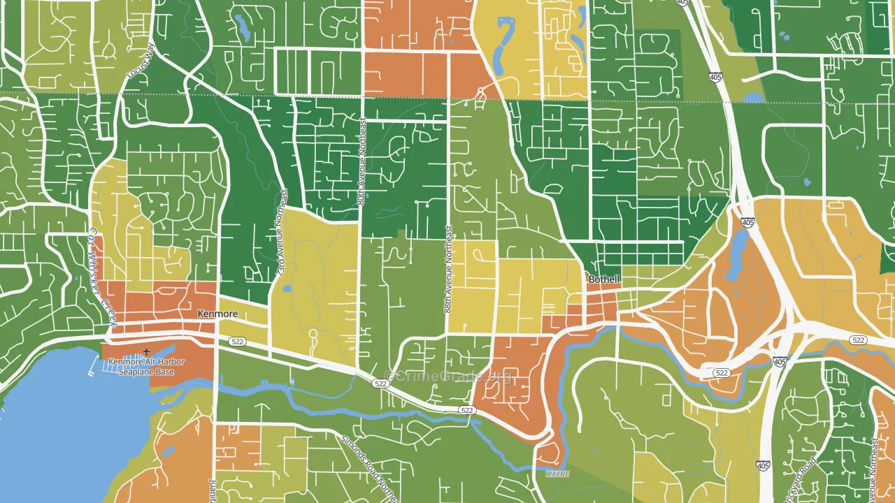 Westhill, Bothell, WA Map of Theft Rates