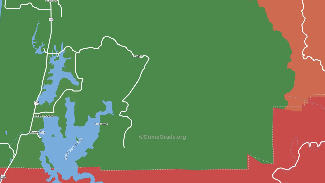Westlake, OR Map of Theft Rates