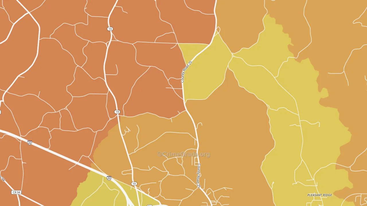 Weston, AL Map of Theft Rates