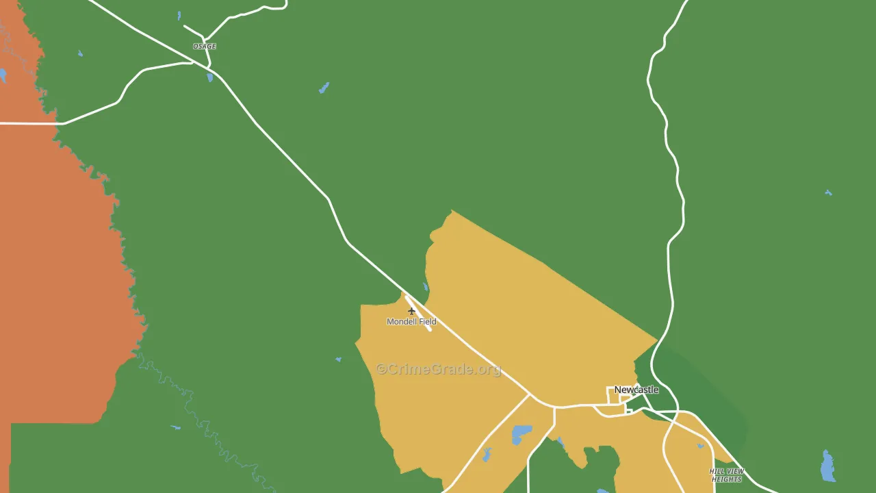 Weston County, WY Map of Theft Rates