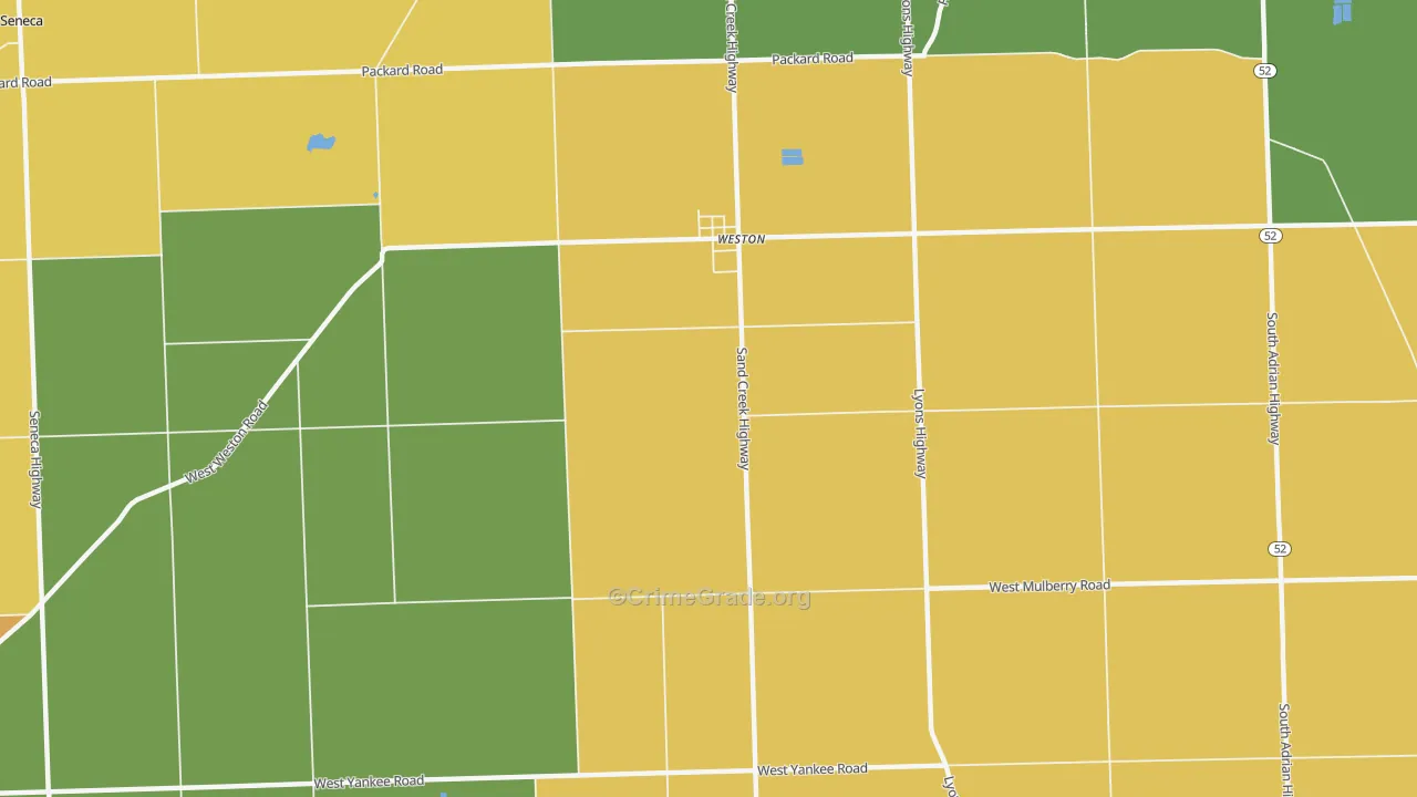 Weston, MI Map of Theft Rates