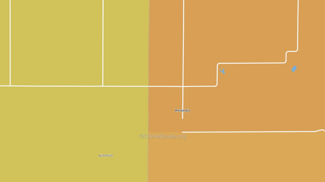 Westphalia, KS Map of Theft Rates