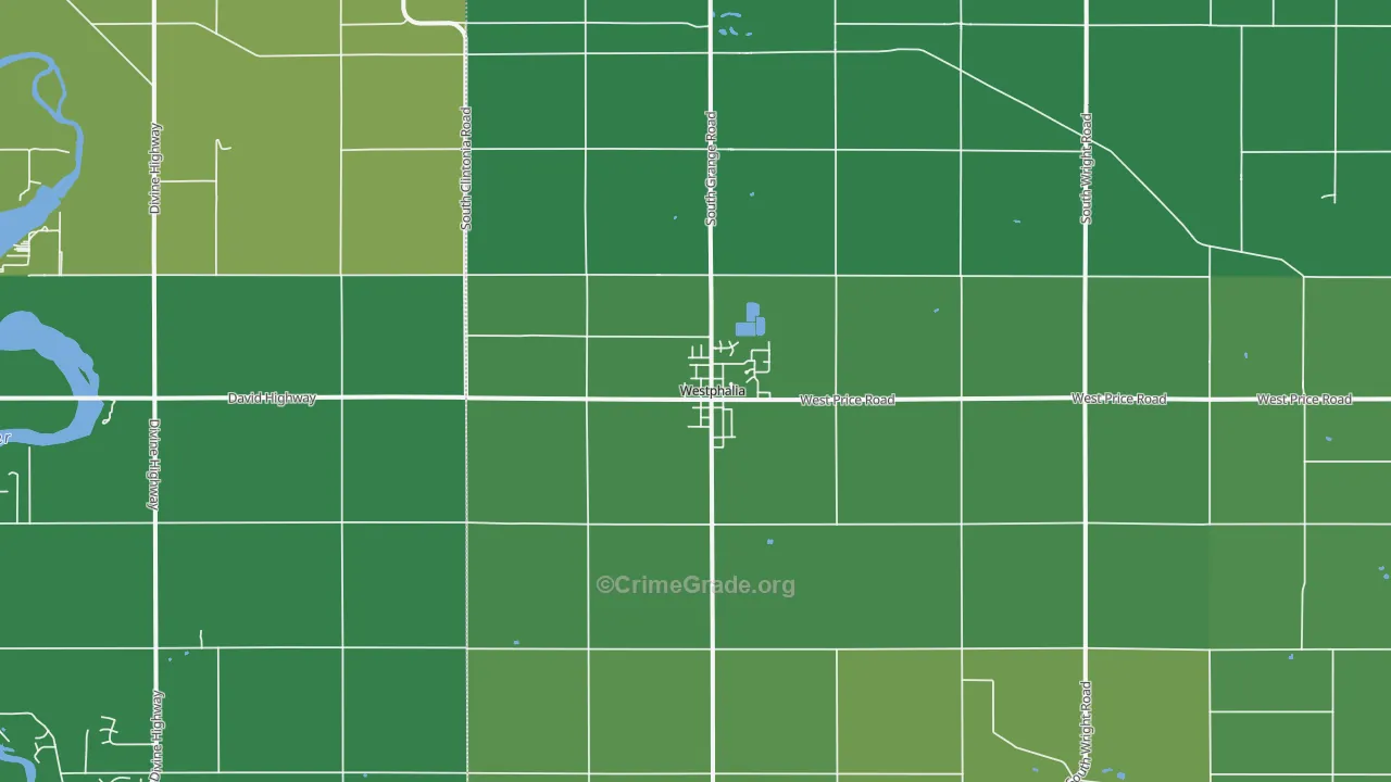 Westphalia, MI Map of Theft Rates
