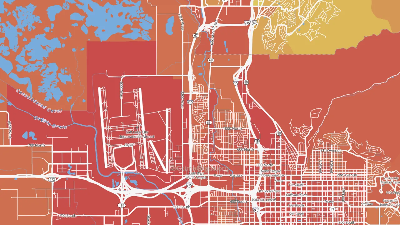 Westpointe, Salt Lake City, UT Map of Theft Rates