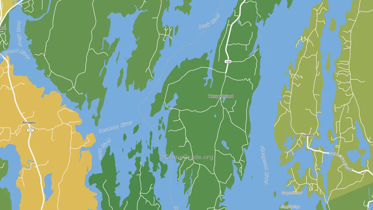 Westport, ME Map of Theft Rates